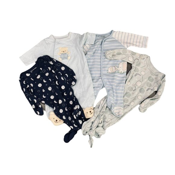 Baby Boy Newborn Lot Mac And Little Me Blue - Picture 1 of 5